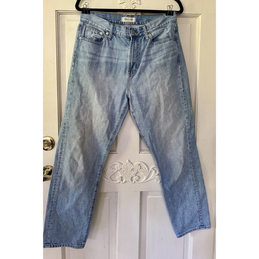 Madewell Perfect Summer Jean 29 Light Wash High Rise Straight 100% Cotton